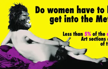 Postar grupy "Guerrilla Girls", Do Women Have To Be Naked To Get Into The Met. Museum? 1989 r. // Materiały prasowe Guerrilla Girls