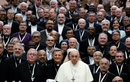 Papież Franciszek z uczestnikami synodu o synodalności, Watykan, październik 2023 r. // For. Tiziana Fabi / AFP / East News 
