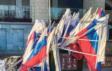 Okolice stadionu Łużniki po wiecu poparcia w 8. rocznicę aneksji Krymu. Moskwa, 21 marca 2022 r. / TWITTER / A1 BREAKING